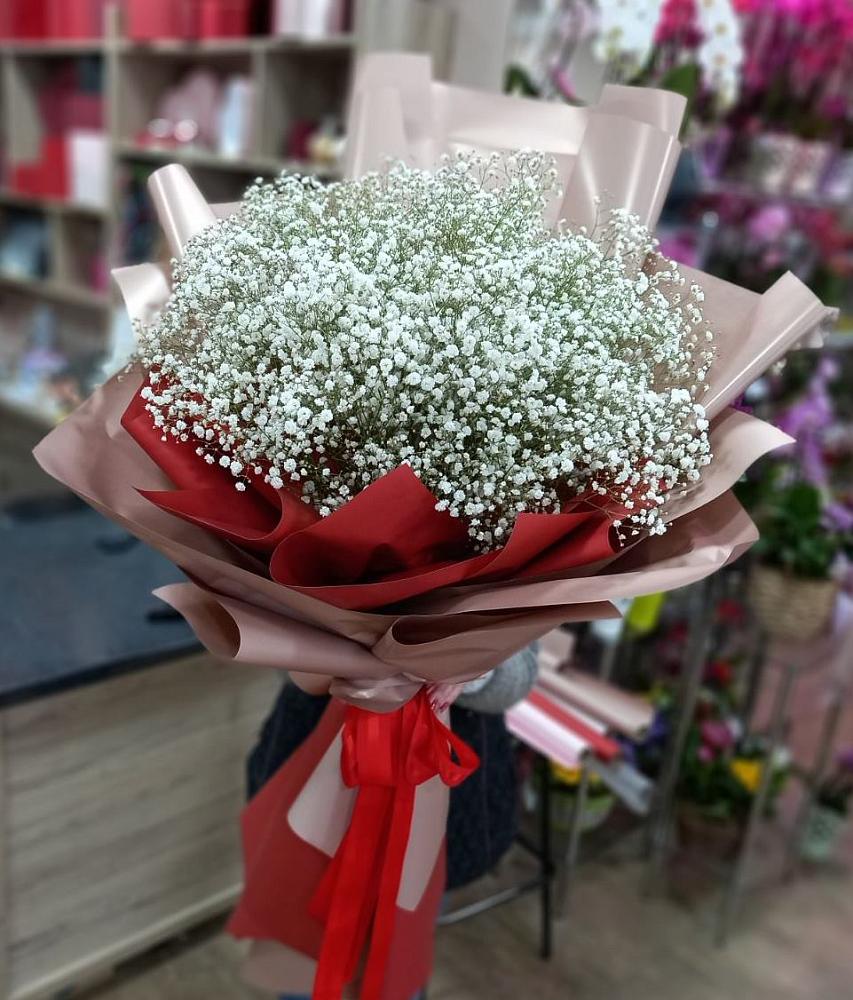 Букет Белые хлопья в Кужорской Букет цветов из: Гипсофила в Кужорской
