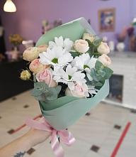 Букет милый в Кужорской Букет цветов из: Хризантемы и Розы в Кужорской