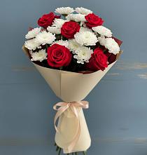 Букет цветов из:  Розы и Хризантемы в Кужорской