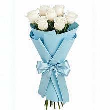 Букет 7 белых роз Проуд в Кужорской