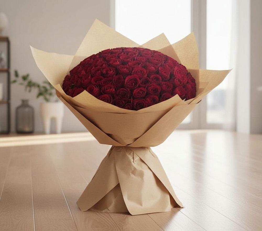 Букет 101 Красная роза в Кужорской