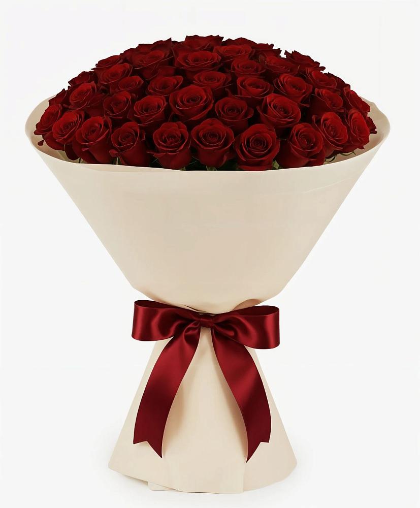 Букет 101 Бордовая роза Блэк Бакарра в Кужорской